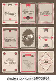 Love vintage poster stamp for Happy Valentines day celebration.