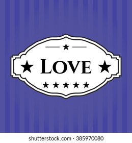 Love vintage style card or poster