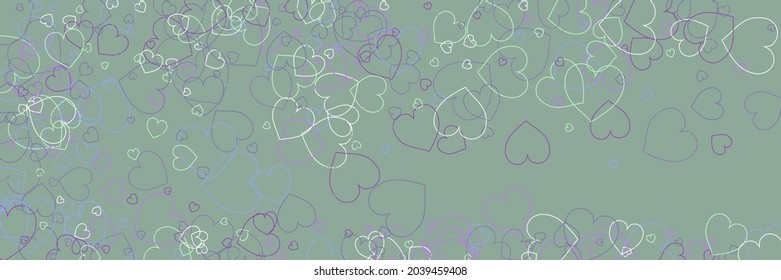 Love Violet Pink Hearts Vivid Print. White Bright Neon Colorful Multicolor Simple Romantic Pic. Olive Purple Pastel Party Bordo Modern Design. Green Mint Confetti Blue Modern Art Pattern.