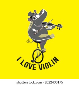 I love violin slogan t shirt design