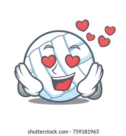 In love volley ball character cartoon