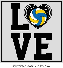 Love Volleyball t-shirt Design, Volleyball Lover Shirt, Volleyball Gift Design, Funny Volleyball	
