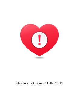 Love warning sign. Vector illustration