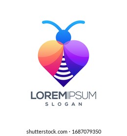 love wasp colorful logo template