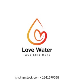 love water modern logo template