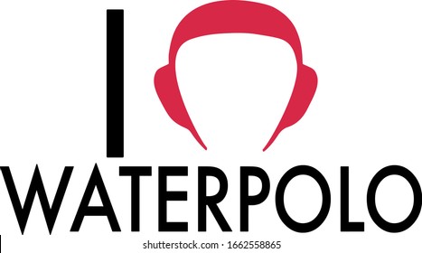 I love Waterpolo Vector Design