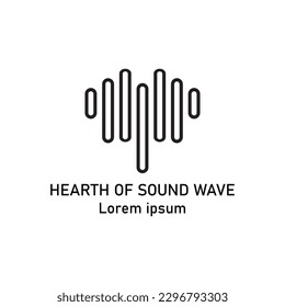 love wave sound vector logo Print concept music logo