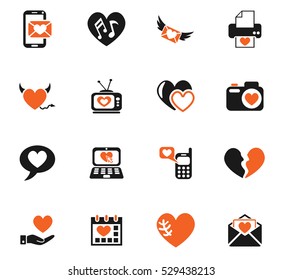 love web icons for user interface design