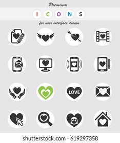 love web icons for user interface design