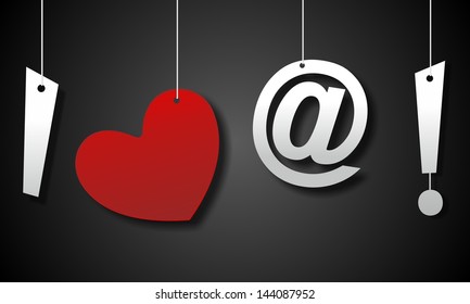 I love web vector illustration