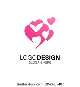 diseño de logotipo de amor para boda y aplicación