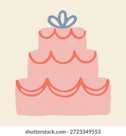amor Casamento Bolo vetor ilustração	
