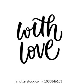 WITH LOVE. WEDDING HANDLETTERING