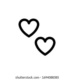 Love Wedding Outline Icon Vector Illustration
