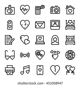 Love, Wedding, Valentine Vector Icons 1