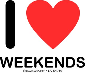 I Love Weekends font type
