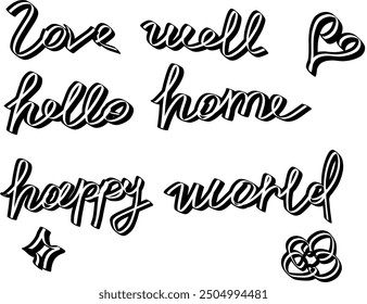 Love, Well, Hello, Happy World: Inspirational Typography Design