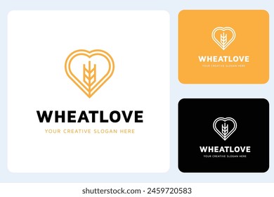 Love Wheat Logo Plantilla de diseño