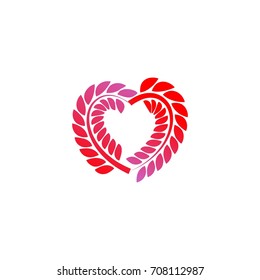 love wheat vector logo
