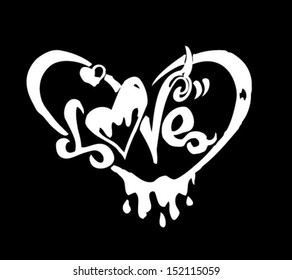 love with white draw