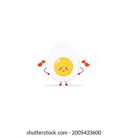 love white egg smile happy character