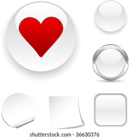 Love  white icon. Vector illustration.