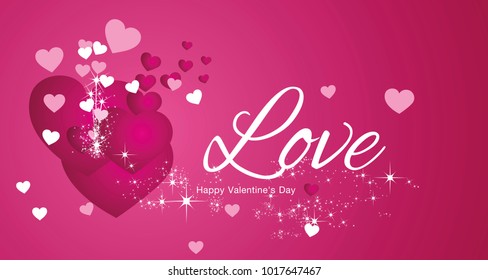 Love white pink red vector