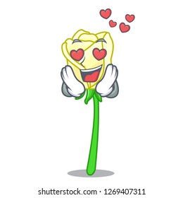 In love white rose the on character table