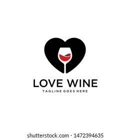 
Love And Wine Logo Template