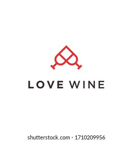 love wine logo vector designs