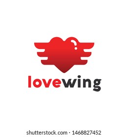 Love wing logo template for business or personal