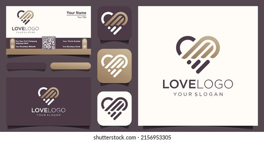 Love wings Logo Template design vector