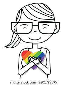 Love wins always vector illustration