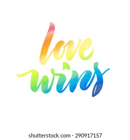 Love Wins. Conceptual Image With Rainbow 