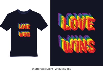 Love wins pride day t shirt design