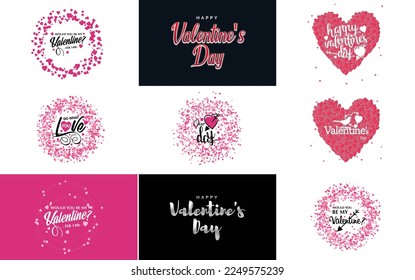Love word art design with a heart-shaped background and a bokeh effect