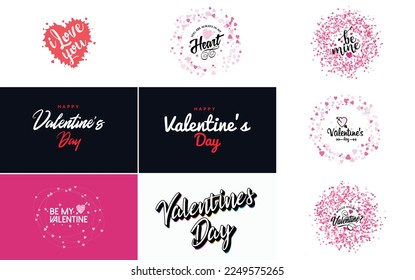 Love word art design with a heart-shaped background and a bokeh effect