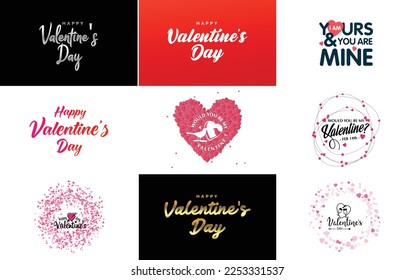 Love word art design with a heart-shaped gradient background