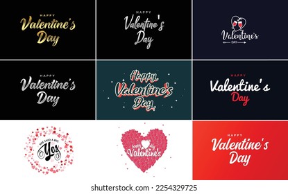 Love word art design with a heart-shaped background and a bokeh effect