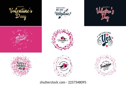 Love word art design with a heart-shaped background and a bokeh effect