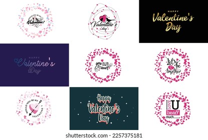 Love word art design with a heart-shaped background and a bokeh effect