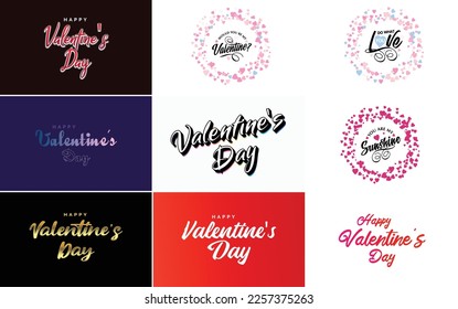 Love word art design with a heart-shaped background and a bokeh effect