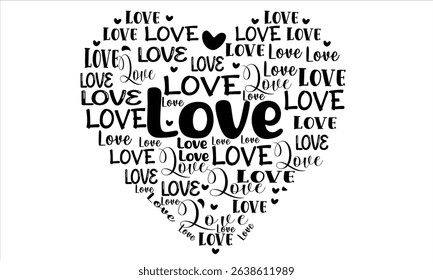 Love Word art T-Shirt Design