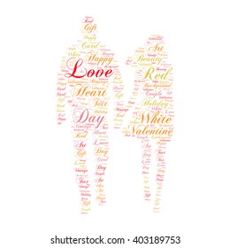Love ,Word cloud art  background