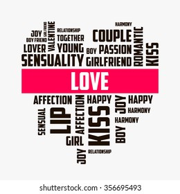 Love word cloud concept