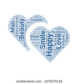 love word cloud. tag cloud about love