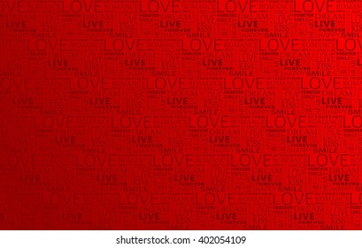 LOVE word cloud, tag cloud, vector graphics - love concept