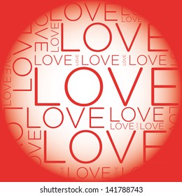Love word collage