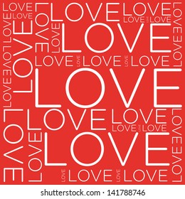 Love word collage