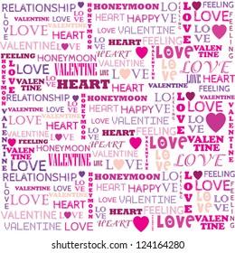 Love word collage on white background.